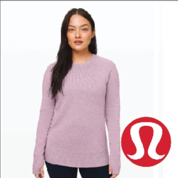 LULULEMON STILL LOTUS SWEATER  REVERSIBLE FROSTED MULBERRY/SILVER LILAC … - Picture 1 of 13